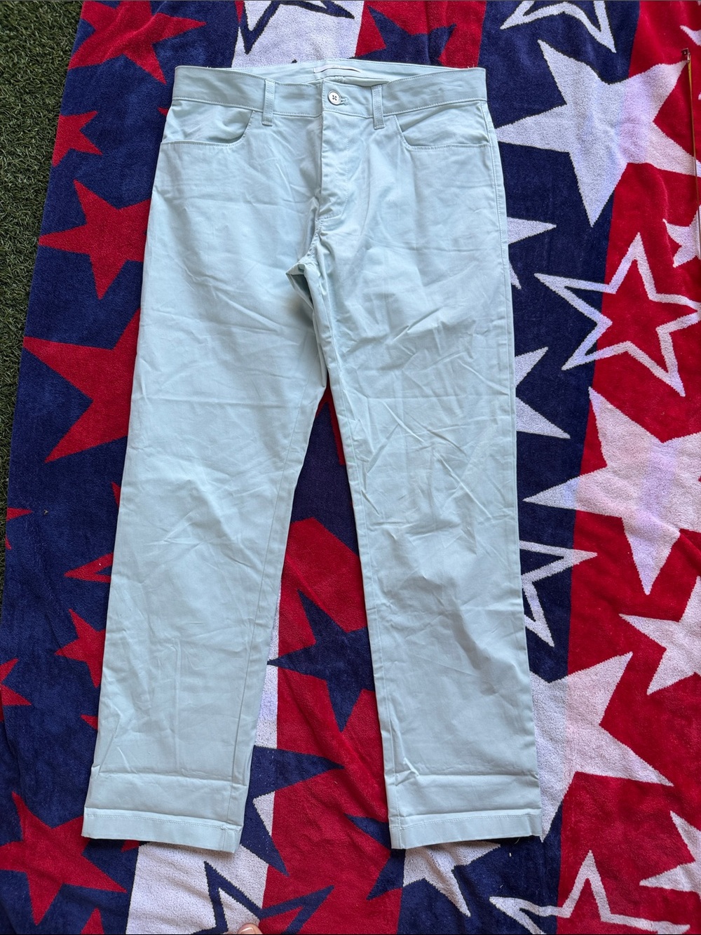 Calvin Klein Men's Light Blue Slim Fit Chinos